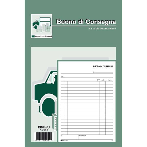 Blocco Buoni di Consegna Edipro - 15x23 cm - 50/50 Fogli Autoricalcanti - E5209C-0