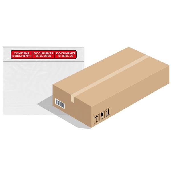 Busta Adesiva Portadocumenti Speedy Doc C5 Favorit - Contiene Documenti - 23x16,5 cm - 400089730 (Trasparente Conf. 1000-0