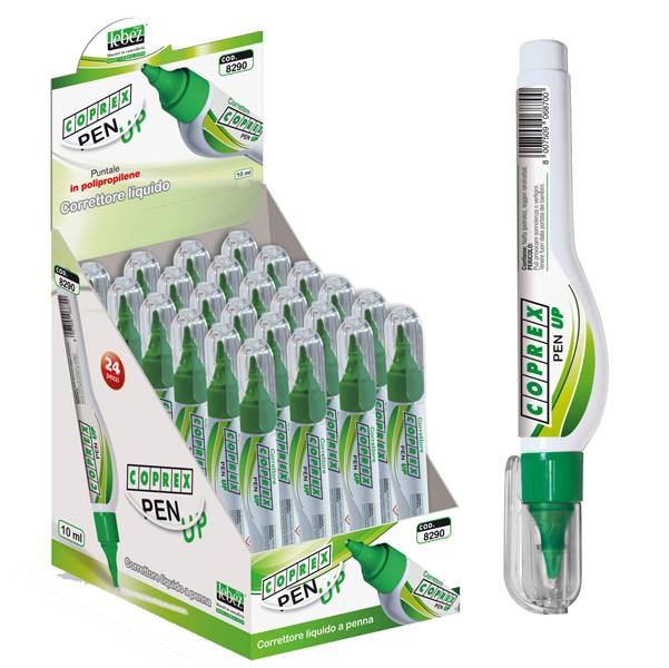 Correttore Liquido a Penna Coprex Pen Lebez - 10 ml - 8290 (Bianco Conf. 24)-0