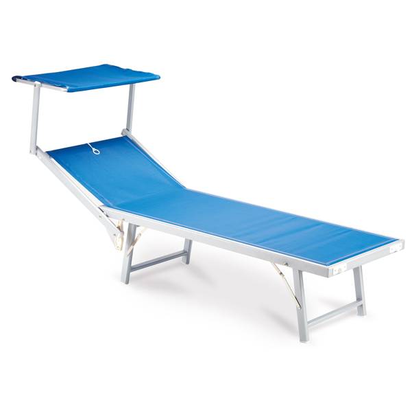 Lettino con copertura Ibiza - blu - Garden Friend-0