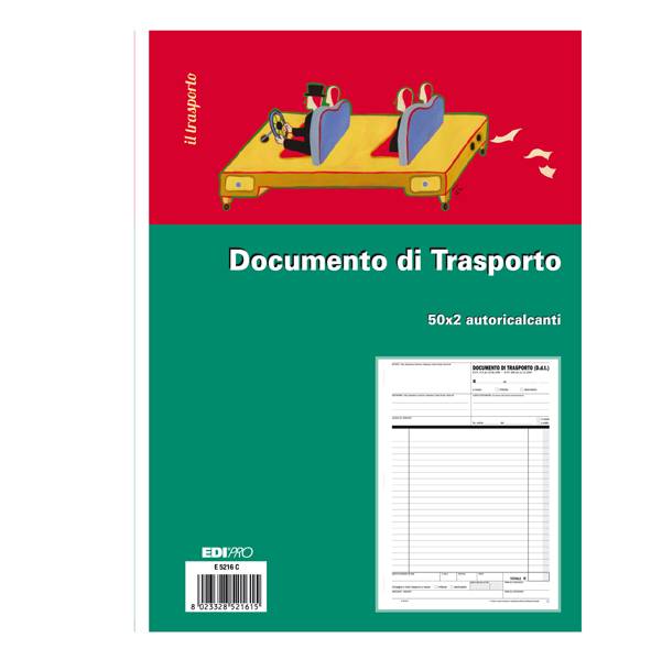 Blocco DDT Edipro - 21x29,7 cm - 50/50 Fogli Autoricalcanti - E5216C-0