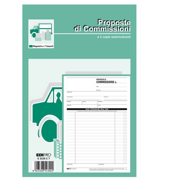 Blocco Copia Commissioni Edipro - 15x23 cm - 33/33/33 Fogli Autoricalcanti - E5230CT