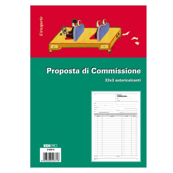 Blocco Copia Commissioni Edipro - 21x29,7 cm - 33/33/33 Fogli Autoricalcanti - E5237A-0