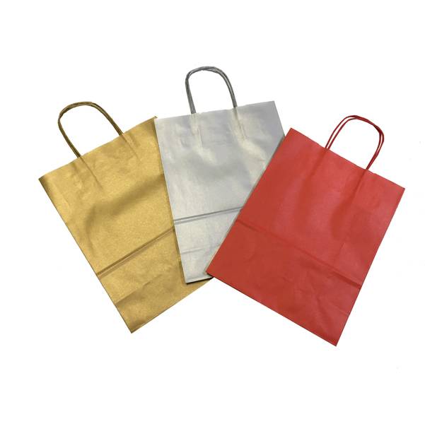 Shopper in Carta Mainetti Bags - 22x10x29 cm - 080005 (Assortiti Natalizi Conf. 25)-0