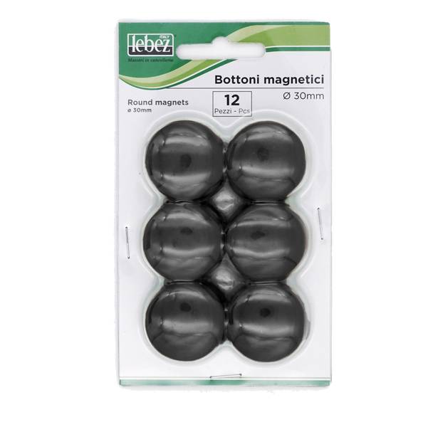 Magneti per Lavagne Lebez - 30 mm - MR-30-N (Nero Conf. 12)-0