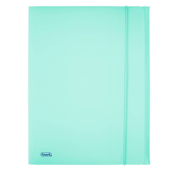 Cartella 3 Lembi con Elastico in PPL Pastel Favorit - 24x33 cm - 400116601 (Celeste)-0