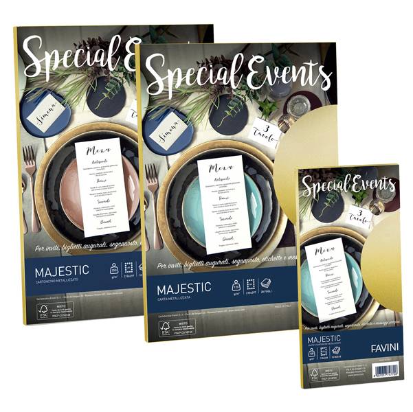 Buste Special Events Metal Favini - 11x22 cm - 120 g - A570154 (Bianco Conf. 10)-0