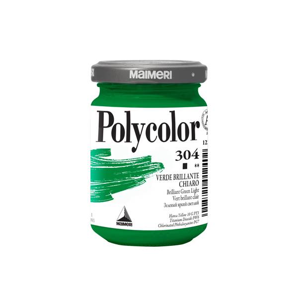 Colore vinilico Polycolor - 140 ml - verde brillante chiaro - Maimeri-0