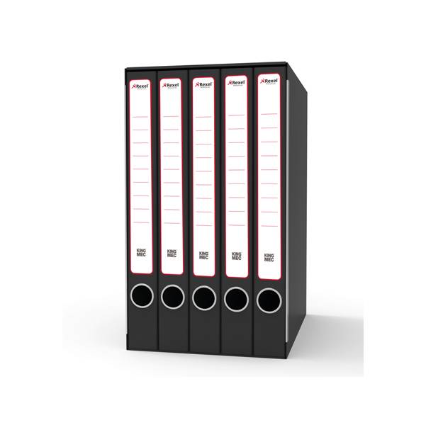 Gruppi di Classificatori ad Anelli Rexel - Quintetto - 23,5x35x25 cm - 2-4 cm - GKM5200 (Nero)-0