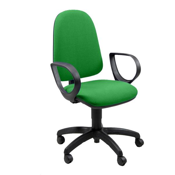 Sedia operativa Jusb - con ruote e braccioli - verde - Unisit-0