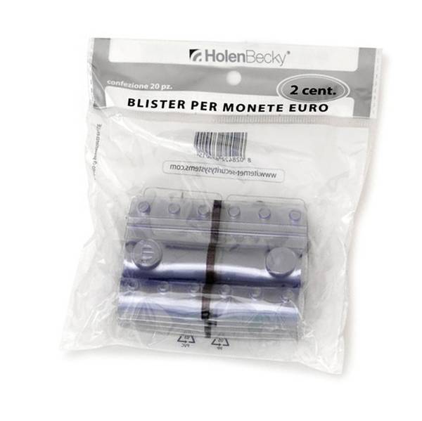 CF20BLISTER MONETE 2 CENT. TRASP. BLISTER MONETE 2 CENT. TRASP. 100PZ