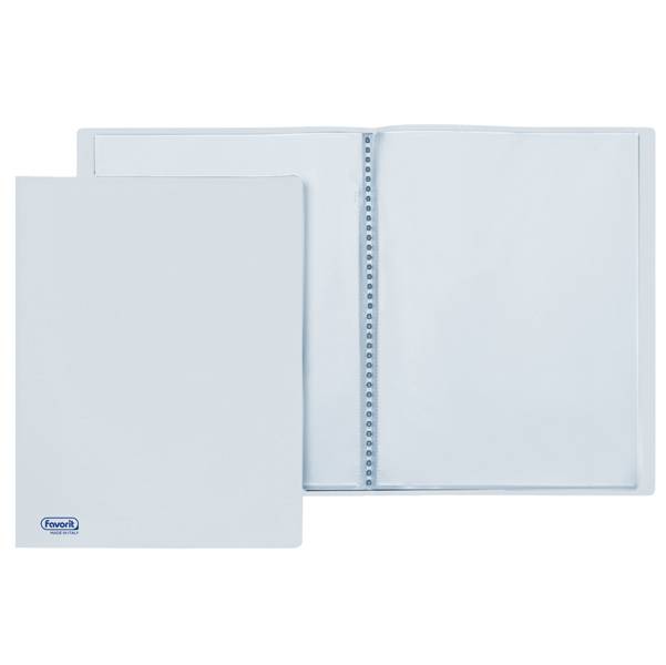 FAVORIT PORTALISTINI IN POLIPROPILENE 220X300MM A4 20 BUSTE COLORE TRASPARENTE-0
