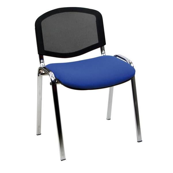 Sedia da Attesa Dado Unisit - Polipropilene - D5N/2/EB (Nero e Blu Conf. 2)-0