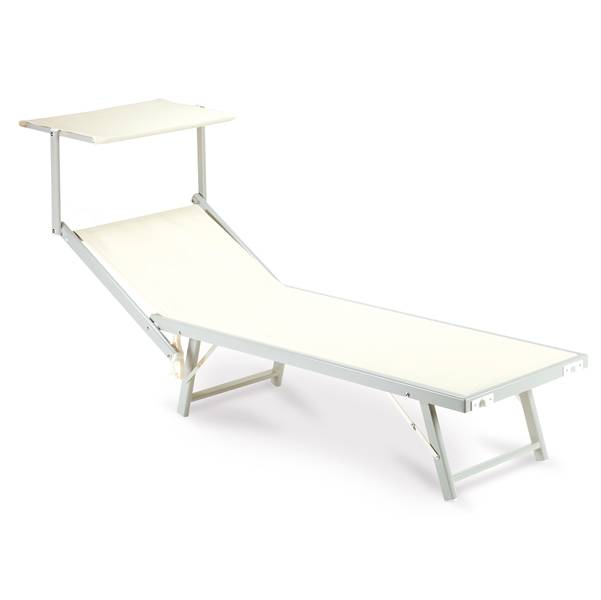 Lettino con copertura Ibiza - beige - Garden Friend-0