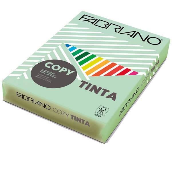 Carta Copy Tinta - A3 - 160 gr - colori tenui verde chiaro - Fabriano - conf. 125 fogli-0