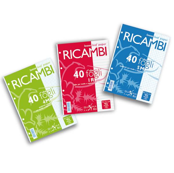 Ricambi per Quaderni Quaxima Pigna - A4 - 1 Rigo con Margini - 00629030C-0