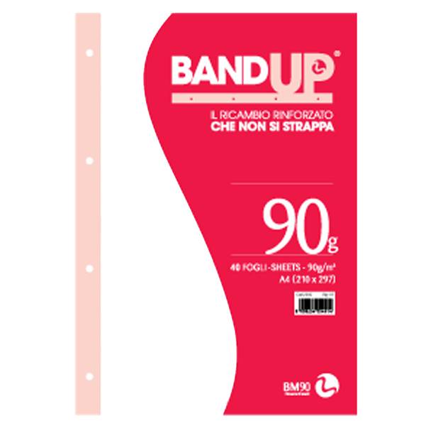 Ricambi Rinforzati per Quaderni Band Up BM - A4 - Bianco - 0108121-0