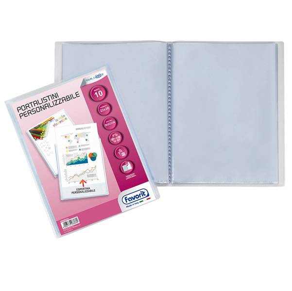 PORTALISTINI A4 TRASPARENTE - 10 BUSTE ANTIRIFLESSO (100460324)-0