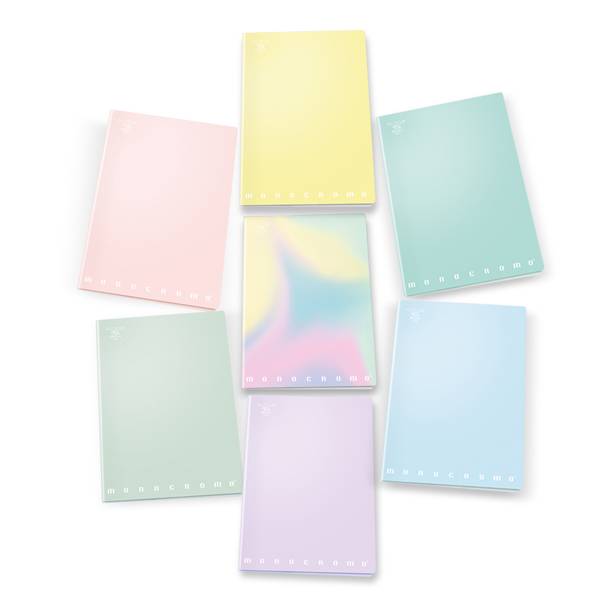 Quaderno Monocromo Pastel Pigna - A4 - Quadretti 4 mm senza Margini - 02298904M (Assortiti Conf. 10)-0