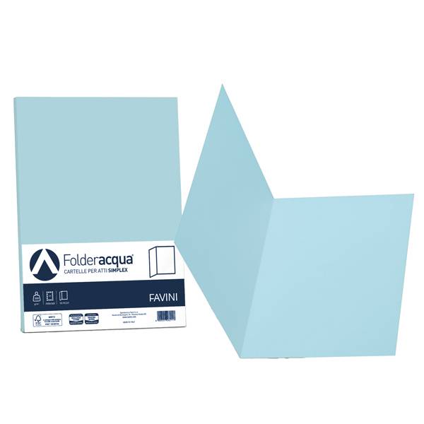 {Cartellina atti Favini pz.50 celeste}-0