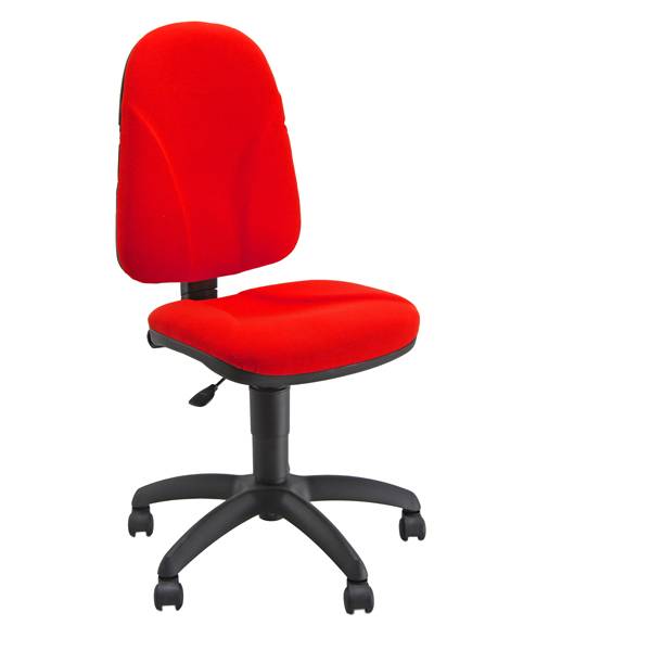 Sedia operativa TMTMI - con ruote - braccioli opzionali - ignifuga - rosso - Unisit-0