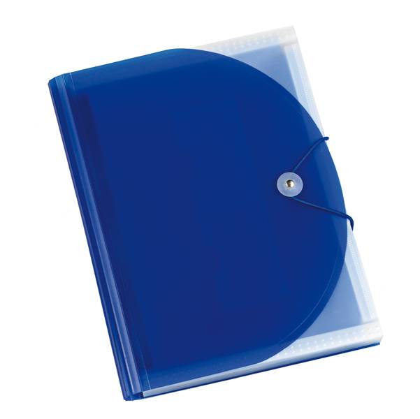 Portadocumenti Plastidea - a soffietto - 13 tasche - PP - A4 - blu - Iternet-0