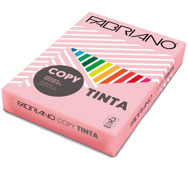Carta Copy Tinta - A3 - 80 gr - colore tenue rosa - Fabriano - conf. 250 fogli-0