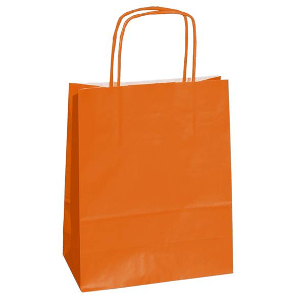 Shopper in Carta Mainetti Bags - 14x9x20 cm - 079795 (Arancione Conf. 25)-0