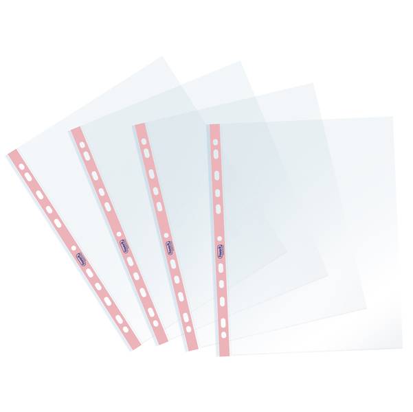 Buste forate Pastel - c/ banda - liscia - 22 x 30 cm - rosa - Favorit - conf. 25 pezzi-0