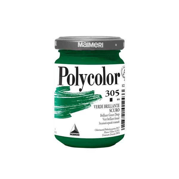 Colore vinilico Polycolor - 140 ml - verde brillante scuro - Maimeri-0