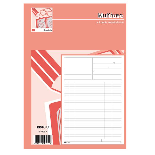 Blocco Multiuso Edipro - 21x31 cm - 50/50 Fogli Autoricalcanti - E5003A-0