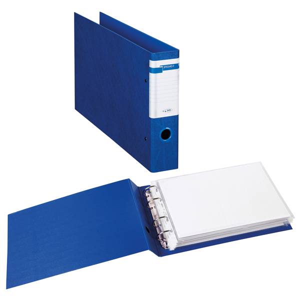 Raccoglitore Stelvio Sei Rota - A4 Orizzontale - 4 Anelli a D 40 mm - Dorso 6 cm - 37404507 (Blu)-0