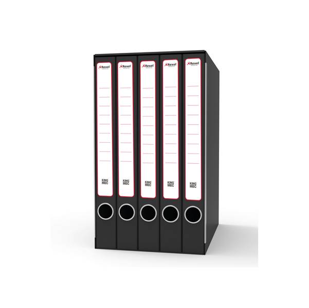 Gruppi di Classificatori ad Anelli Rexel - Sestetto - 23,5x35x26 cm - 2-3,3 cm - GKM6200 (Nero)-0