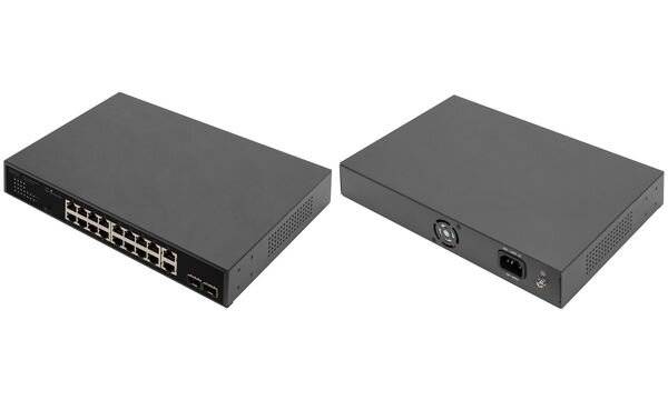 DIGITUS Switch 16+2 Port SFP PoE 10/100/1000 Mbps + 2 Gigabit-3
