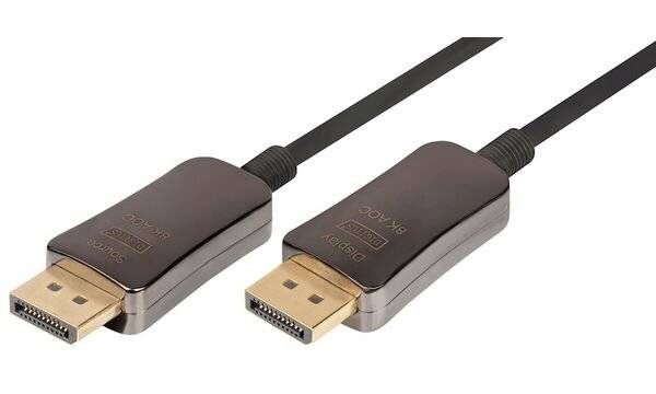 Digitus DisplayPort / Fibra ottica Cavo Spina DisplayPort, Spina DisplayPort 30.00 m Nero AK-340107-300-S UHD 8K; Cavo D-3