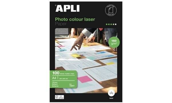 agipa Laser-Foto-Papier, DIN A4, 160 g/qm, hochglänzend beidseititg bedruckbar, für Laserdrucker - 1 Stück (011817)-2
