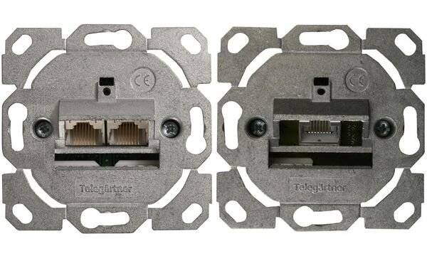 Telegärtner Presa di rete Da incasso Inserto CAT 6 1 Porta-3