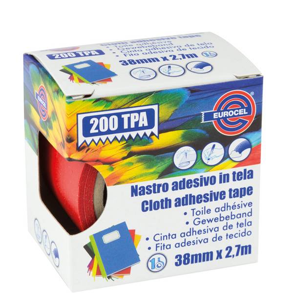 Nastro Adesivo in Tela TPA 200 Eurocel - 38 mm x 2,7 m - 016214314 (Rosso)