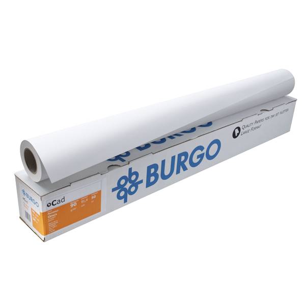 CARTA INKJET PLOTTER OPACA 914MMX50MT 90GR CAD 90ECO BURGO (Conf.4)-0