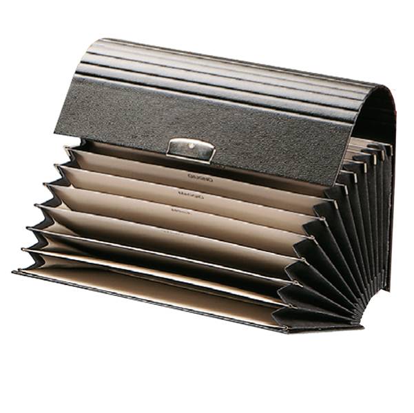 Portacambiali a soffietto - 12 tasche Gen/Dic - 28x13 cm - colori assortiti - Fraschini-0