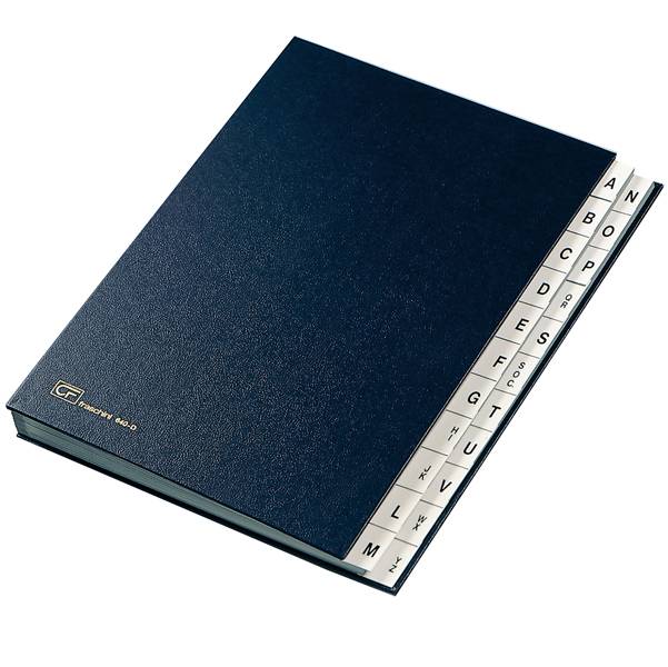 Classificatore Alfabetico A-Z Fraschini - 24x34 cm - 640D (Blu)-0