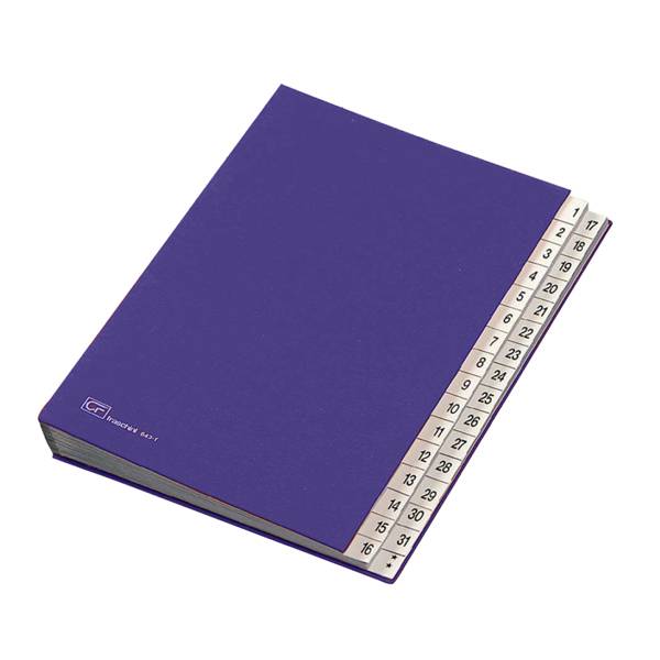 Classificatore numerico 1/31 - 643D - 24x34 cm - blu - Fraschini-0