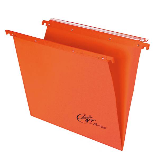 Cartella sospesa Joker - cassetto - interasse 33 cm - fondo V - 31,2x25 cm - arancio - Bertesi-0