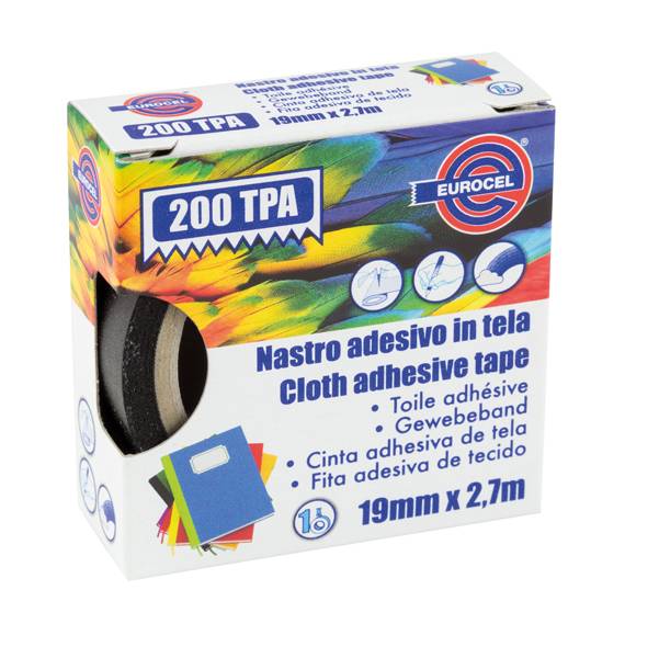 Nastro Adesivo in Tela TPA 200 Eurocel - 19 mm x 2,7 m - 016014194 (Bianco)-0