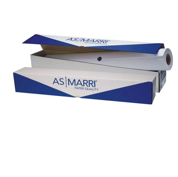 Carta PTJ.90 6727 - per plotter inkjet - 610 mm x 50 mt - 90 gr - trasparente - As Marri-0
