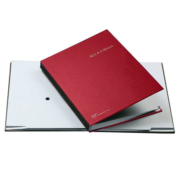 Libro Firma 14 Intercalari Fraschini - 24x34 cm - 614A-ROSSO (Rosso)-0