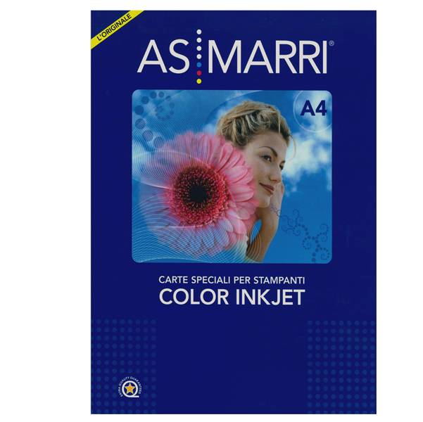 Carta fotografica - per inkjet - A4 - 200 gr - 50 fogli - effetto opaco - bianco - As Marri-0