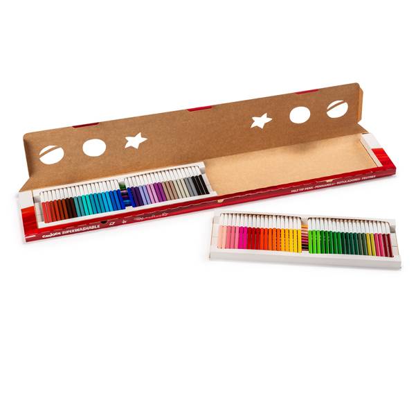 Pennarelli Joy - lavabili - colori assortiti - Carioca - conf. 100 pezzi-0