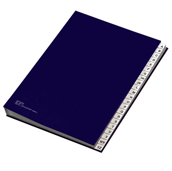 Classificatore Alfabetico A-Z Fraschini - 24x34 cm - 640E-BLU (Blu)-0