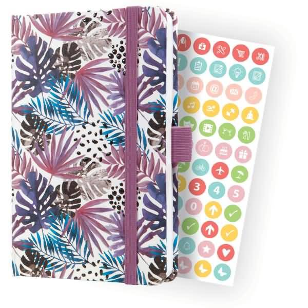 Calendario sigel Jolie 2024 "Violet Jungle Fever" calendario settimanale A6 95 x 150 mm 1 settimana / 2 pagine 174 pagin-0